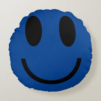 Huppy och Ledsen två moods emoji Rund Kudde