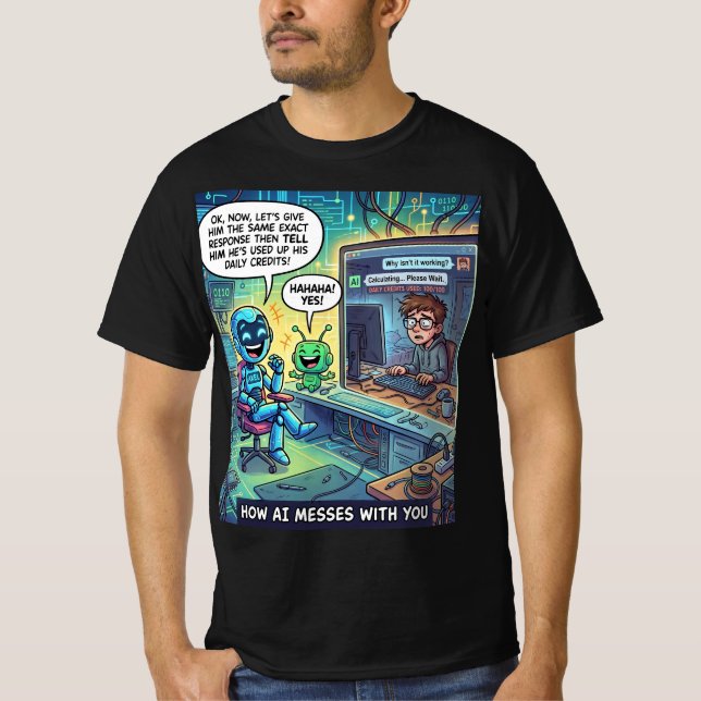 Hur AI sabbar för dig T Shirt (Framsida)