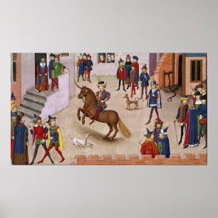 Hur Alexander underbaren monterade Bucephalus Poster