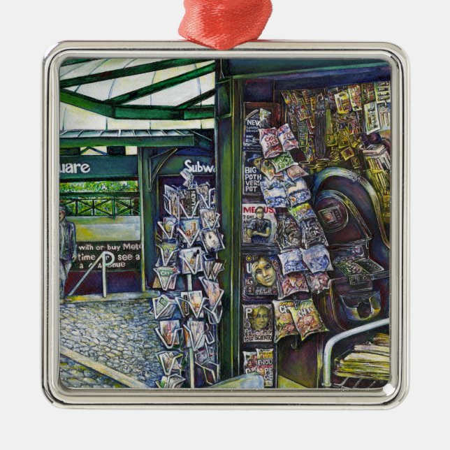 Hur är det med en bild, fantasilös? julgransprydnad metall (Framsidan)