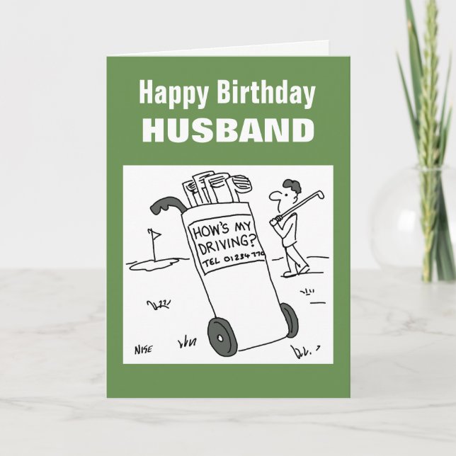 Hur är det med min körning? Funny Golf Card Kort (Framsida)