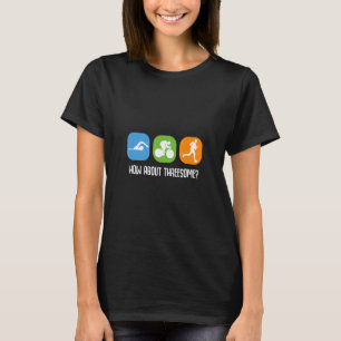 Hur är det med trekant Triathlete Triathlon Tävlin T Shirt