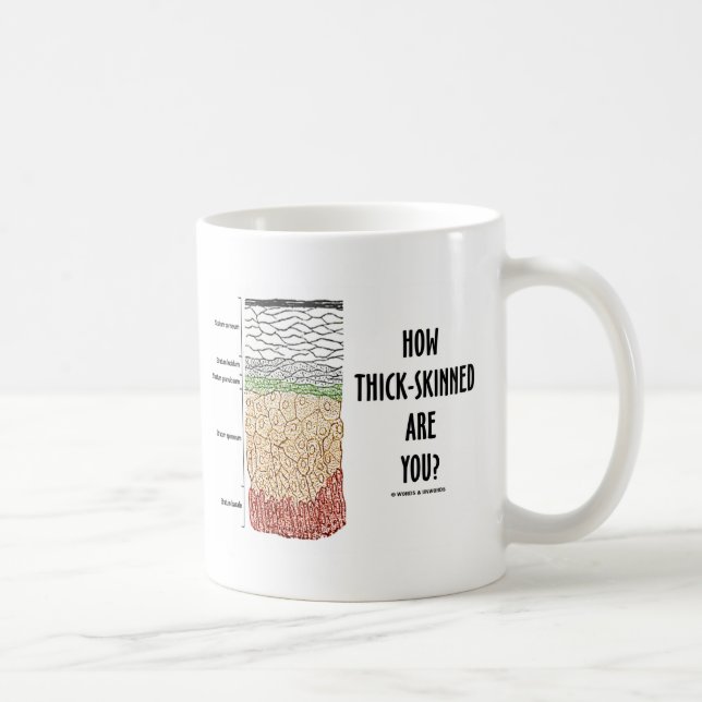Hur är Tjock-Flå dig? (Epidermisen flår lagrar), Kaffemugg (Höger)