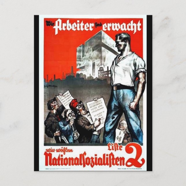 Hur arbetare finner vaknar vykort (Framsida)