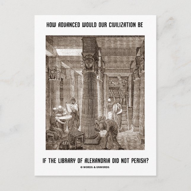 Hur avancerad civilisationen är om Bibliotek Alexa Vykort (Framsida)