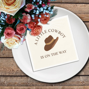 Hur Baby! Cowboy Western Baby Shower Pappersservett
