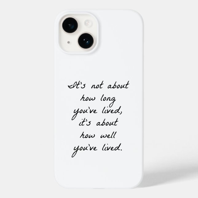 Hur bra du har levt i iphone case (Baksida)