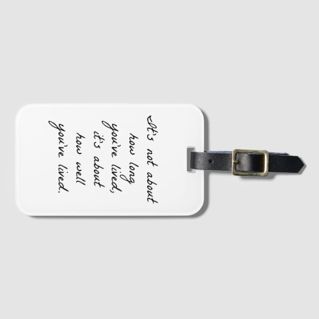 Hur bra du har levt luggage Tag Bagagebricka (Framsida horisontal)