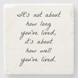 Hur bra du har levt Marble Stone Underlägg