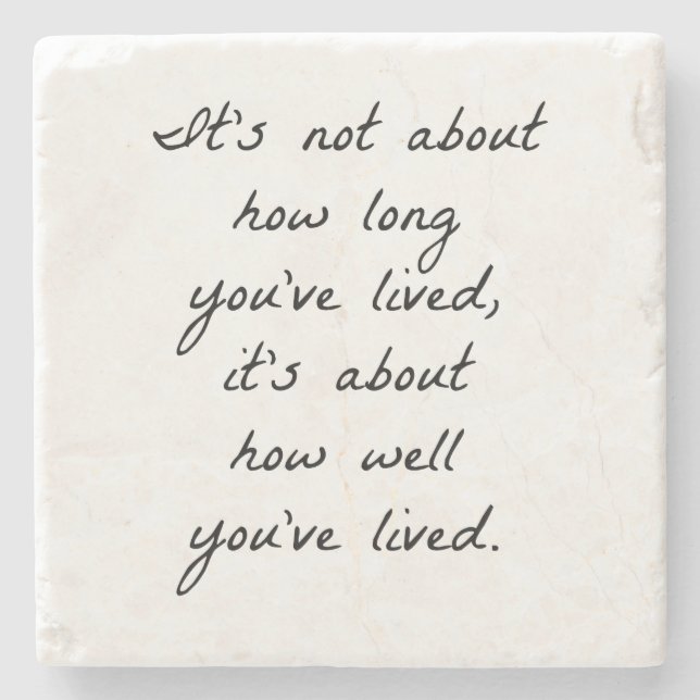 Hur bra du har levt Marble Stone Underlägg (Framsidan)