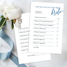 Hur bra vet du att Bride Game - Blue?