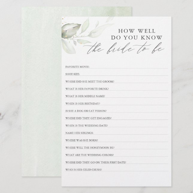 Hur bra vet du att Bristen är Möhippa? (Fram/baksida)