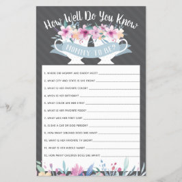 Hur bra vet du att Mamma-to-be-spel Flygblad