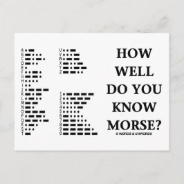 Hur bra vet du Morse? (Intl Morse-kod) Vykort