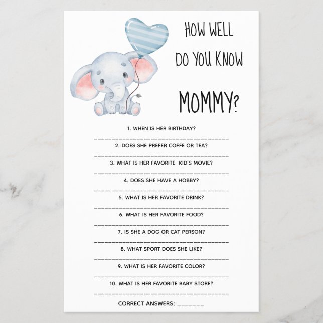 Hur bra vet du om Mamma-babyvyns spelkort? Flygblad (Framsidan)
