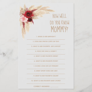 Hur bra vet du om Mamma-babyvyns spelkort? Flygblad