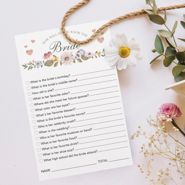 Hur bra vet du om Möhippan? (How Well Do You Know the Bride Bridal Shower Game)