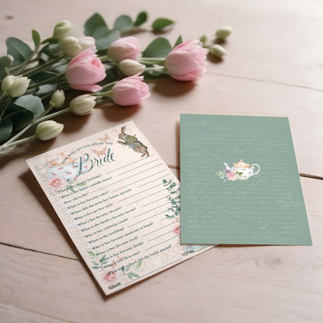 Hur bra vet du om Möhippan? Inbjudningar (How Well Do You Know the Bride Bridal Shower Game Invitation)