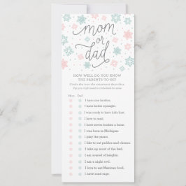 Hur bra vet du om snöflingor, babykläder? inbjudningar