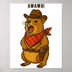 Hur Cowboy Rock Hyrax Awawa Western Roligt Tank T Poster