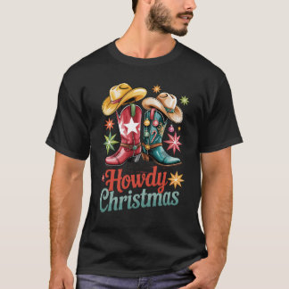 Hur Cowboy Stövlar Hatt Western Country Rodeo T Shirt