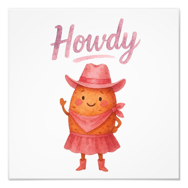 Hur cowgirl från yams fototryck (Framsidan)