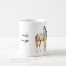 Hur Cowgirl Häst Kaffemugg