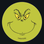 Hur den stora julen i Ansikte Runt Klistermärke<br><div class="desc">helgdagarna kommer inte att slutföras utan The Grinch!  HUR GRINCH STOLE CHRISTMAS är en klassisk berättelse om en stad som heter Vem-ville och hur julandan kan smälta till och med den kallaste av hjärtan.</div>