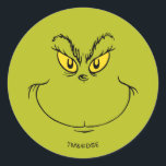 Hur den stora julen i Ansikte Runt Klistermärke<br><div class="desc">helgdagarna kommer inte att slutföras utan The Grinch!  HUR GRINCH STOLE CHRISTMAS är en klassisk berättelse om en stad som heter Vem-ville och hur julandan kan smälta till och med den kallaste av hjärtan.</div>