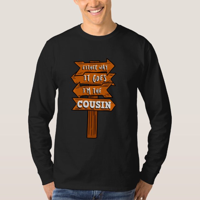 Hur det än går i kusin-Graviden Announ T Shirt (Framsida)