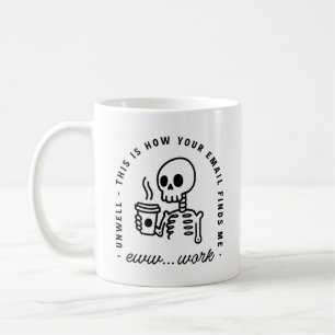 Hur din e-post hittar mig överarbetad trött rolig kaffemugg