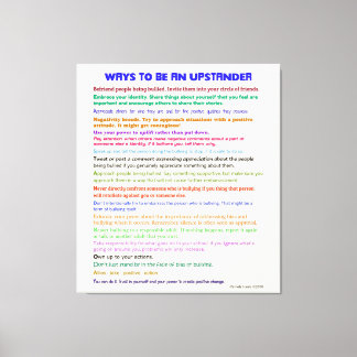 Hur du är en Upstander v II Wrapped Canvas