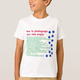 Hur du fotograferar din nya valp t-shirt