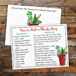 Hur du gör ett Bloody Mary Recept Card Vykort