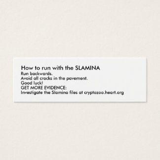 Hur du gör i springa med SLAMINA Litet Visitkort