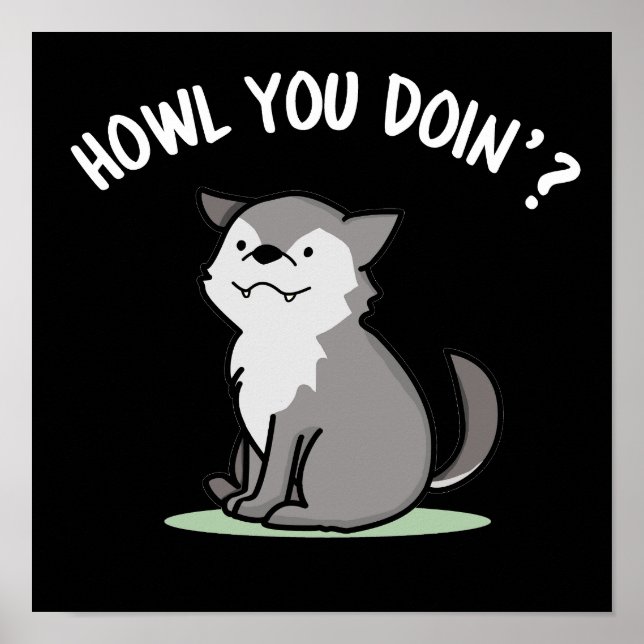 Hur du gör med Baby Varg Pun Mörk BG Poster (Framsidan)