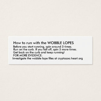 Hur du gör springa med WOBBLE LOPES. Litet Visitkort