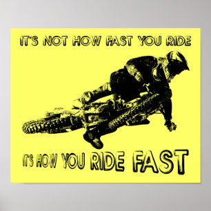 Hur du kör fort Dirt Bike Motocross Affisch Skylt