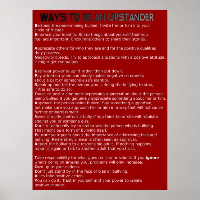 Hur du Poster en Upstander (Framsidan)