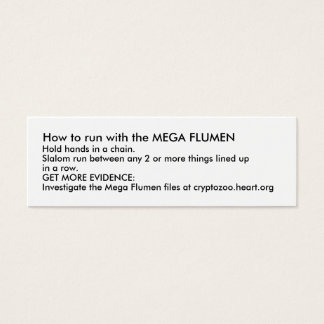 Hur du springa med MEGA FLUMEN Litet Visitkort