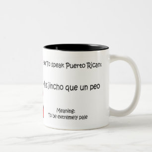 Hur du talar Puerto Rican Två-Tonad Mugg