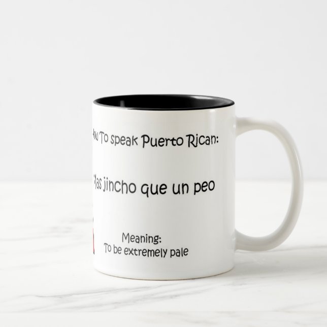 Hur du talar Puerto Rican Två-Tonad Mugg (Höger)