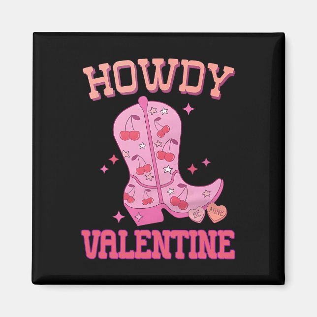 Hur du Valentine Disco Stövlar Coquette Bow Groovy Magnet (Framsidan)