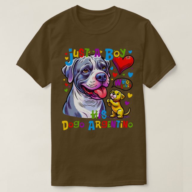 Hur en pojke och hans Dogo Argentino blev bästa vä T Shirt (Design framsida)
