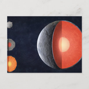 Hur en stenig planet bildas. vykort