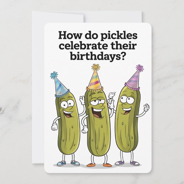 Hur firar Pickles sin födelsedagskvinna? Inbjudningar (Framsida)