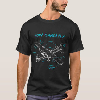 Hur Flygplan Fly Funny Aviation Gift RC Flygplan P T Shirt