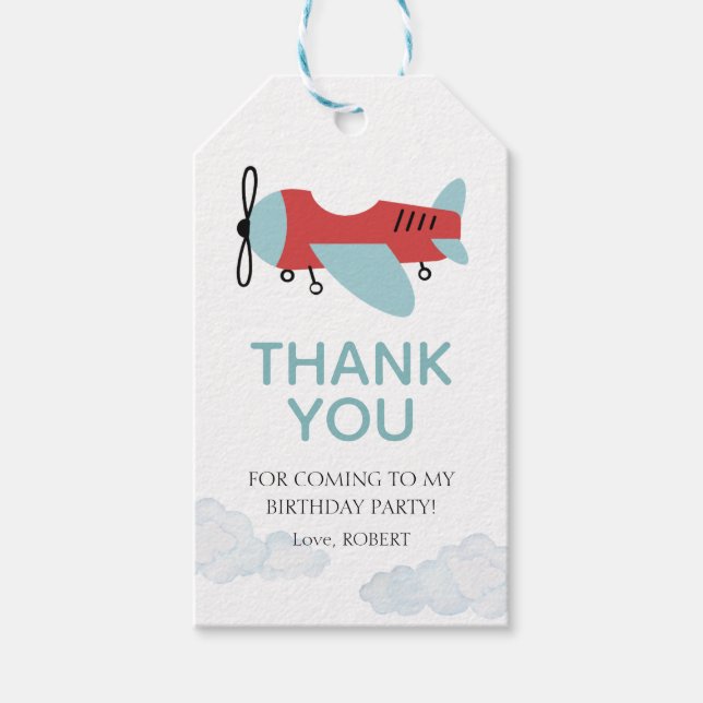 Hur flygplanet flyger födelsedag, modern Flygplan Presentetikett (Framsidan)