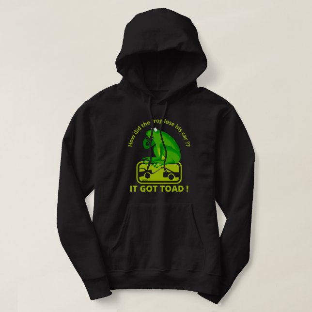 HUR FÖRLORADE FROGEN SIN BIL? IT-HAR TOAD! HOODIE (Design framsida)