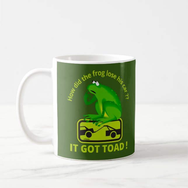 HUR FÖRLORADE FROGEN SIN BIL? IT-HAR TOAD! KAFFEMUGG (Vänster)